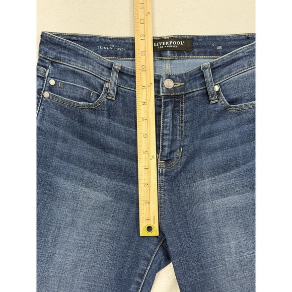 Liverpool Los Angeles Women's 6 Jeans Dallas Fray Stacked Hem Stretch Crop - Picture 5 of 10